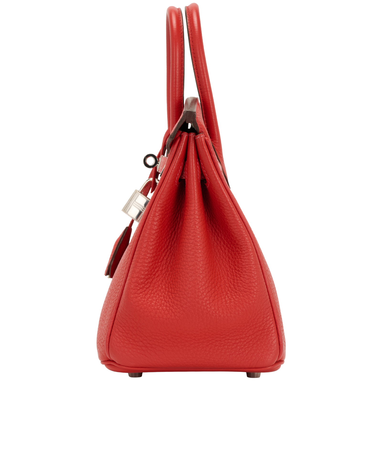 Birkin 25 In Togo Vermillon, &pound;14,000, Handbags, Red, Leather, Bottom view